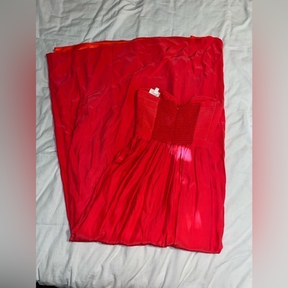 Parker bayou formal dress in coral - Picture 4 of 4